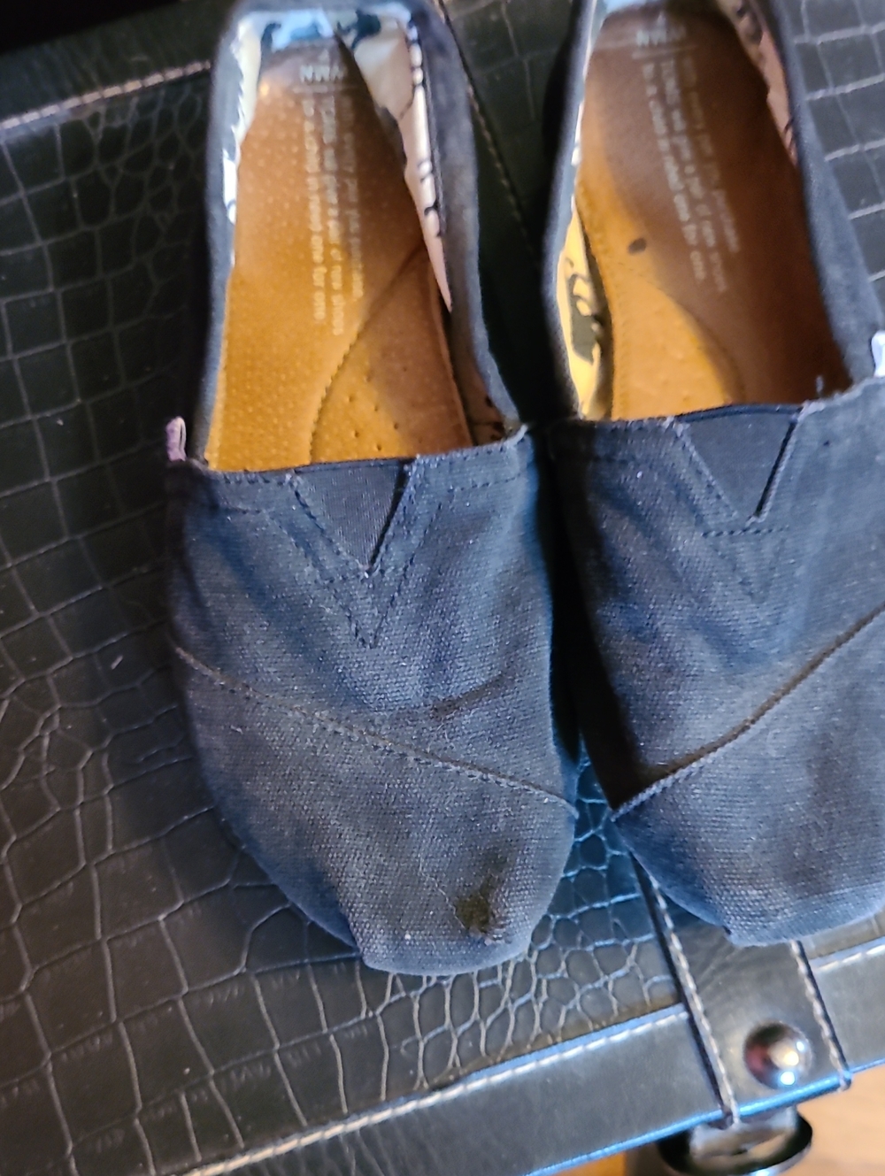 Toms Black Canvas Shoes